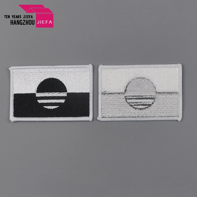 Customized Shape Colorful Overlock High Density Custom Embroidered Woven Patch for Clothes and Cap
