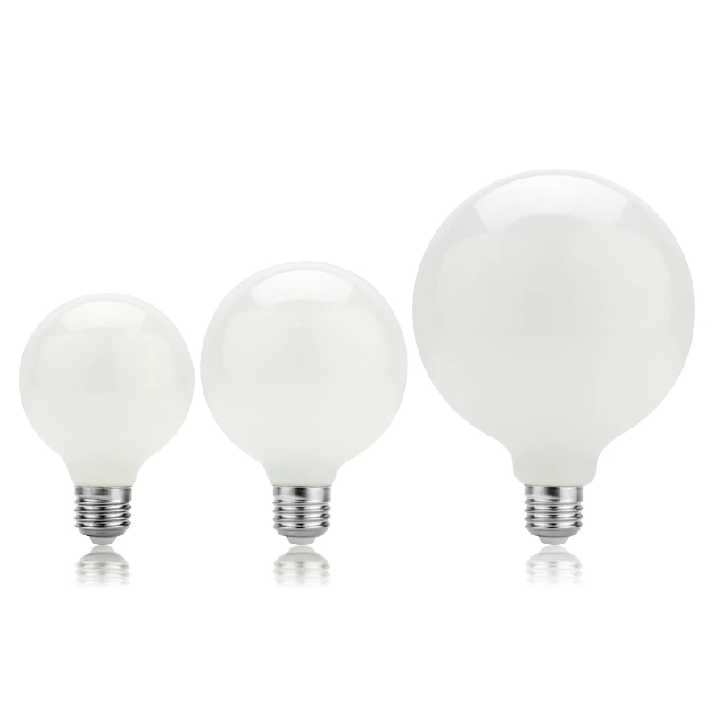 A60 ST64 G80 G95 G125 Milky Glass Bulb E27 5W Edison LED Light Bulb AC110V 220V Globe Ball Bulb Cold/Warm White Lampada LED Lamp