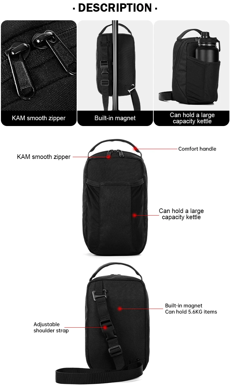 New High-capacity Magnetic Gym Bag Custom Fitness Black Magnetic Bag Gym with Magnet