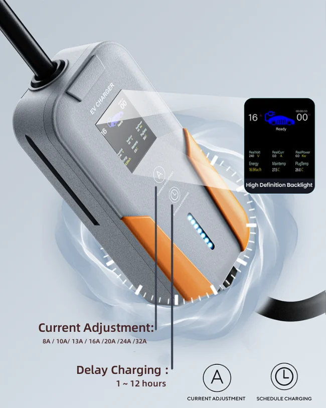 Best price SAE J1772 type 1 portable ev charger Level 1-2 electric vehicle charger 3.5kw NEMA5-15 for Toyota Nissan Ford