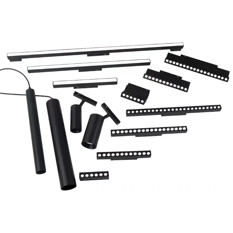 Wholesale magnetic track light rail led White Black 48v r90 suction mini ultra slim system magnetic track light