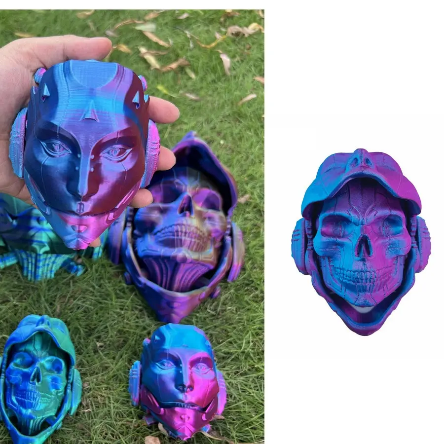 2024 New Trends Anime Figure Skull  Style 3D Printed Fidget Toy  Skull Face Toy
