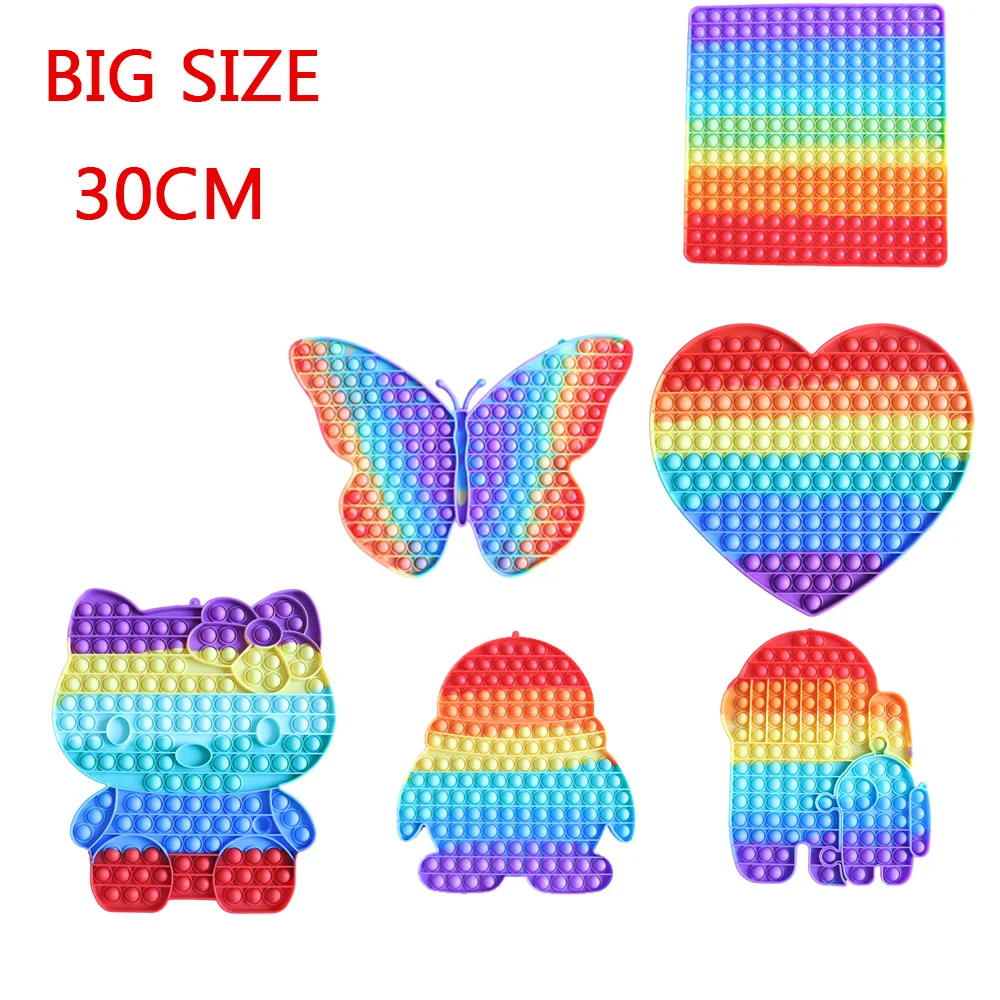2021 Hot sale Educational Toy Pops Big For Silicone Relief Stress Jumbo Large Size Push Bubble Poping Fidget Toy