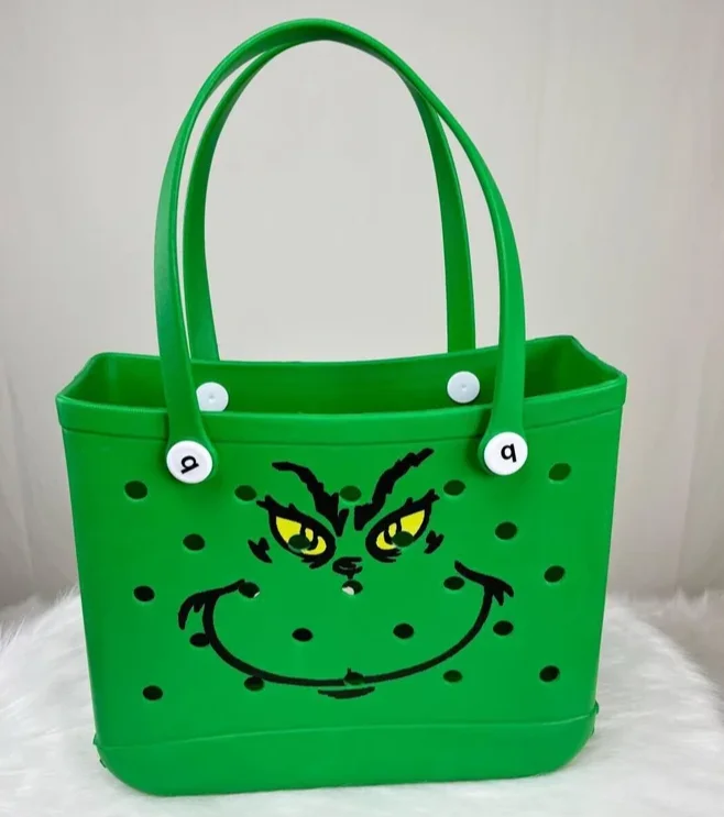 Hot sale Christmas sack Christmas shopping bag EVA tote Halloween Grinch Gift bag decorations creative gift bags