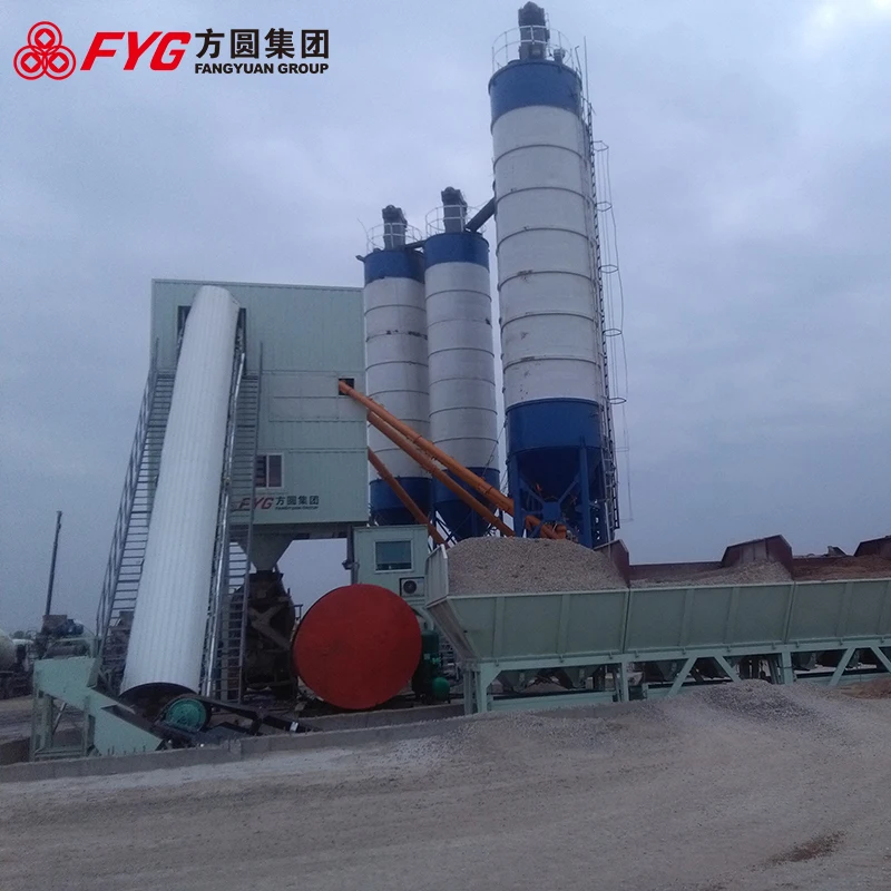 FYG HZS180 Electric Power Type Mixing Plant Conveyor Loading New Condition Production Line Machine Core Components Include Motor