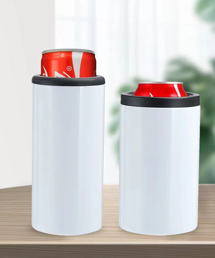 Wholesale Best Selling Reusable Cup Insulator Holder Iced Beach Cup 12oz Skinny Can Cooler Sublimation