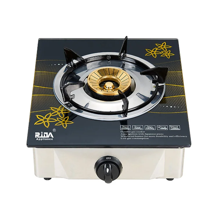 
Chinese Manufacturer Rida 7mm Single Tempered Infrared one burner Gas Cooker Stove 