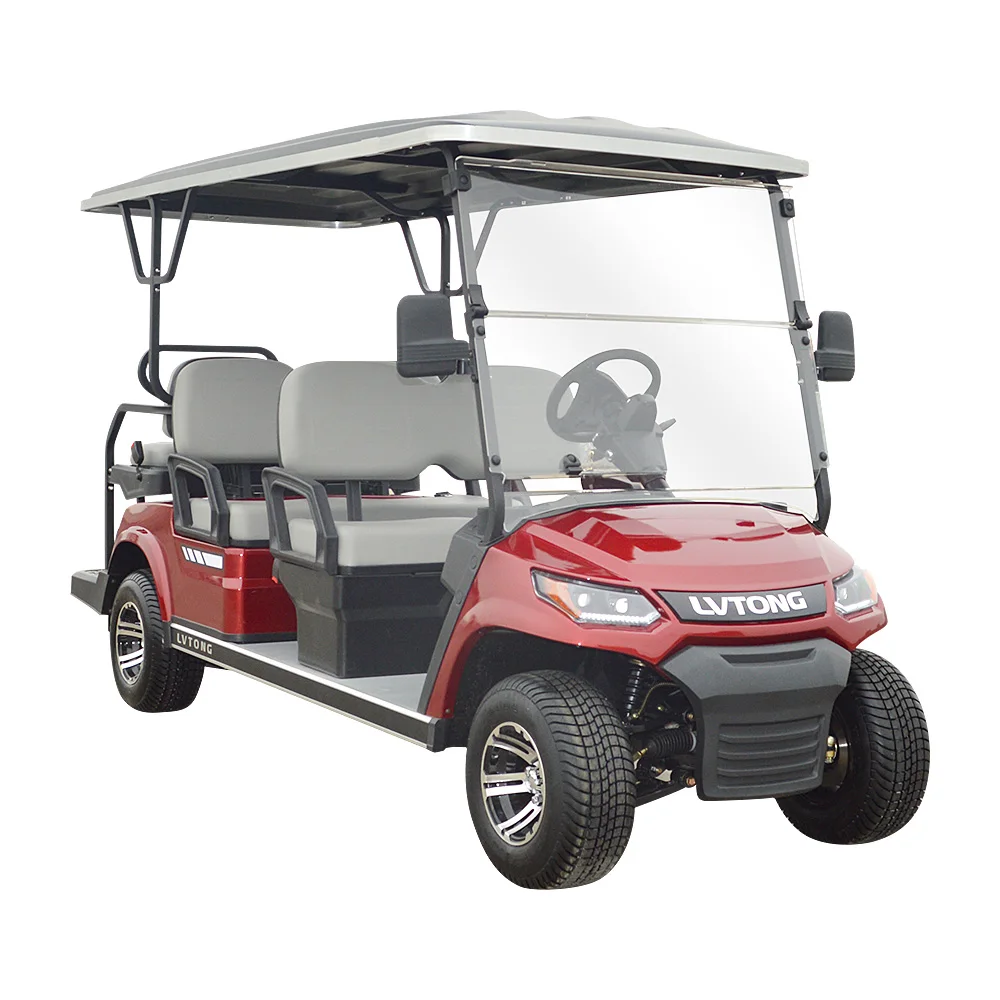 Hot Sale Wholesale LVTONG 48V5KW AC Motor Four Enclosed Off Road Golf Carts Electric 6 Seater