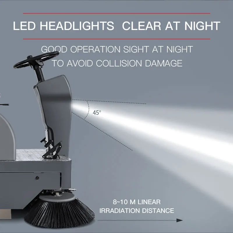 Industrial road street floor sweeper cleaning machine commercial magnetic ride on Sweeper truck