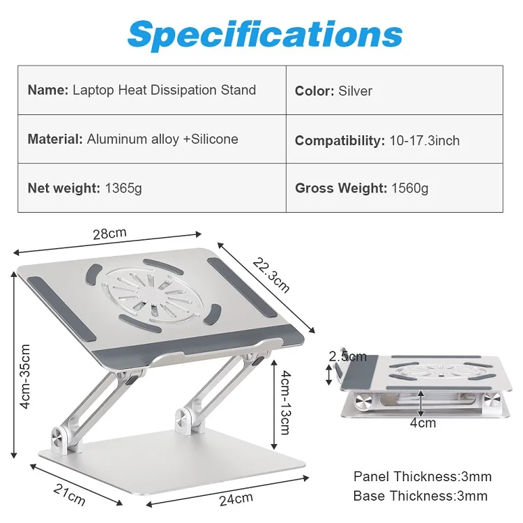 Эргономичная Портативная подставка для ноутбука, регулируемая алюминиевая складная подставка для ноутбука для стола