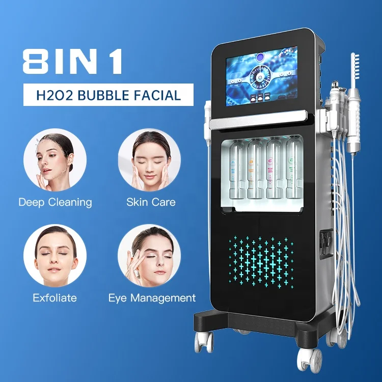 NewFace 2024 Skin Care Hydra Beauty Oxygen Jet Peel Hidra Dermabrasion H2O2 Hydro professional 8 IN 1 Facial Hydration Solution
