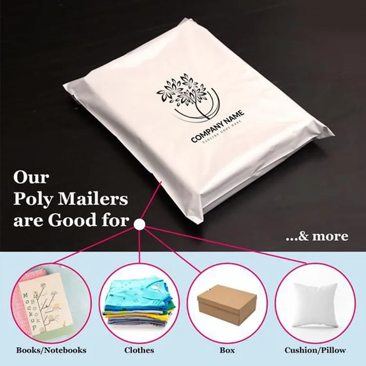 Custom design eco-friendly shipping envelopes bag pink large poly mailers bags for clothing