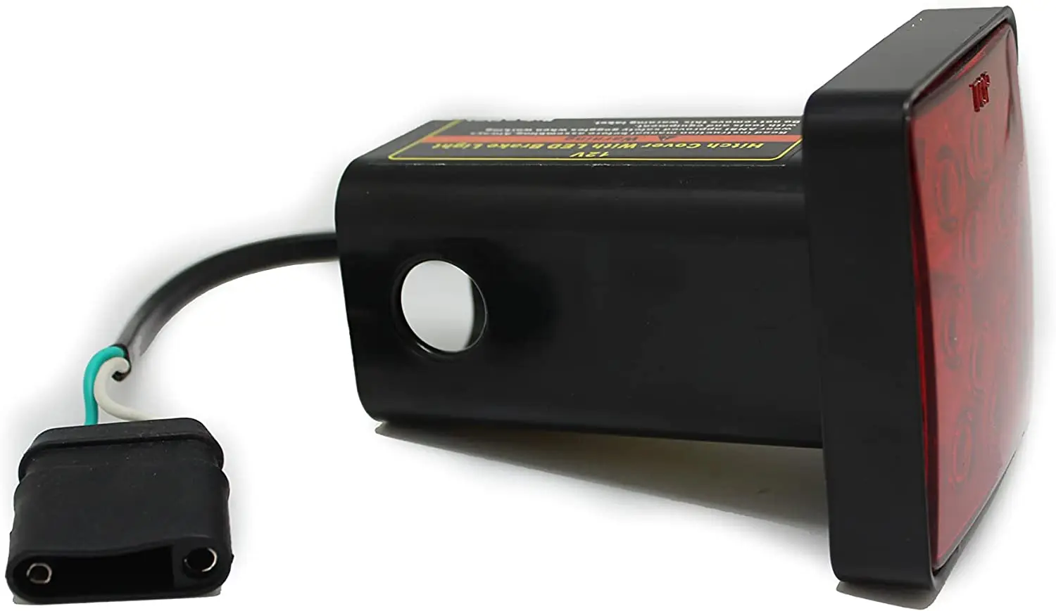 Trailer Hitch Cover with 12 LEDs Brake Light