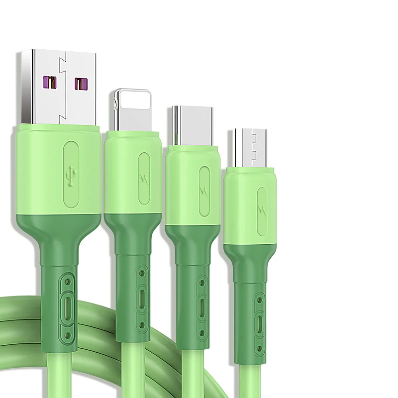 Новинка 2021 г., силиконовый Usb-разъем для зарядного устройства, кабель типа C 3,0, кабель Usb Micro 3 в 1, Магнитный зарядный кабель