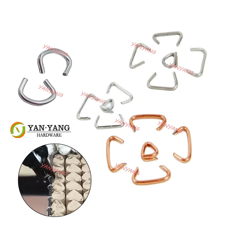 Yanyang industrial staples galvanized steel cage fixing clips hog ring C ring loose nails