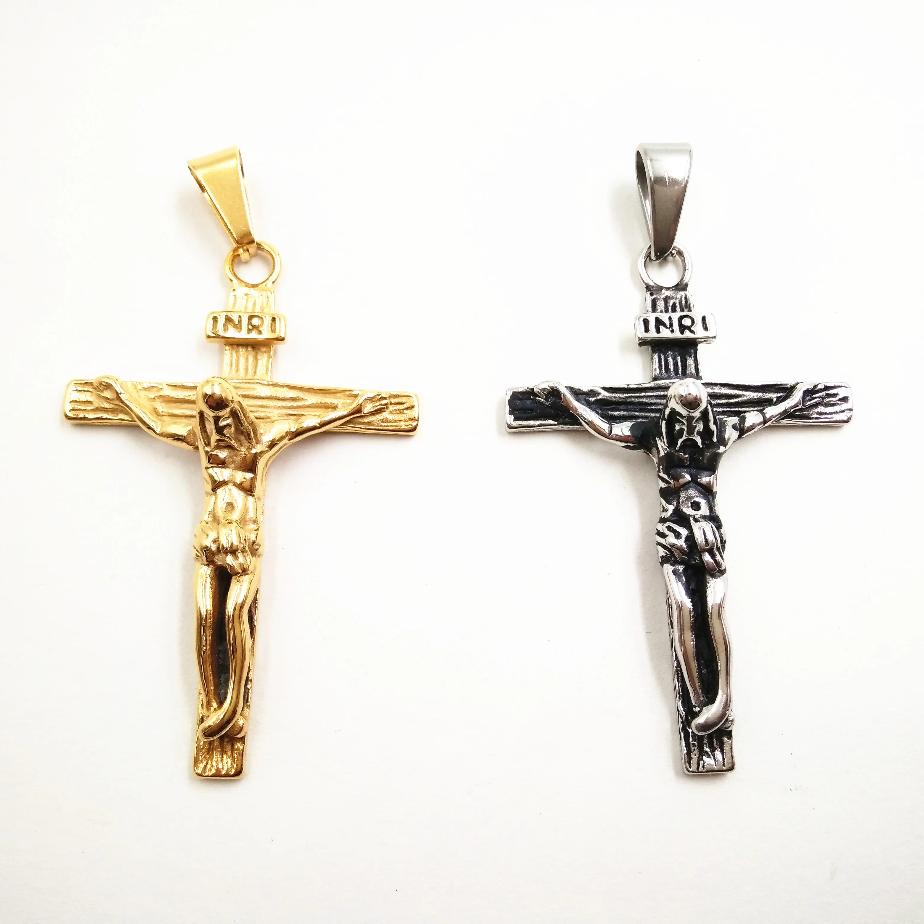 Factory direct wholesale 2016 charm new products customer design unique laser etch engraved inverted cross pendant for necklace