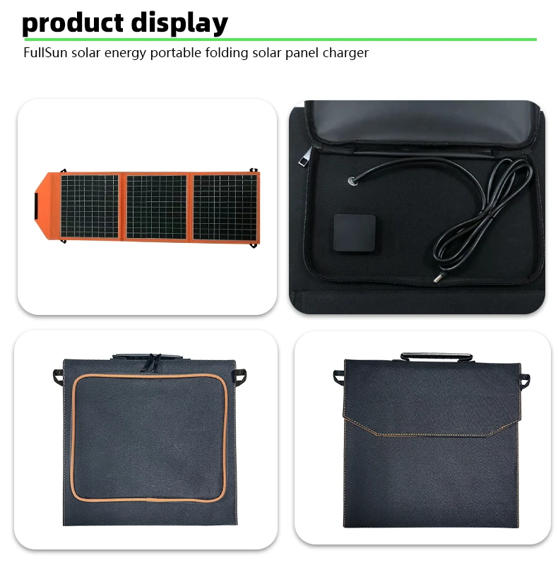 Fullsun 30W outdoor power bank multi charger portable foldable solar panel charger