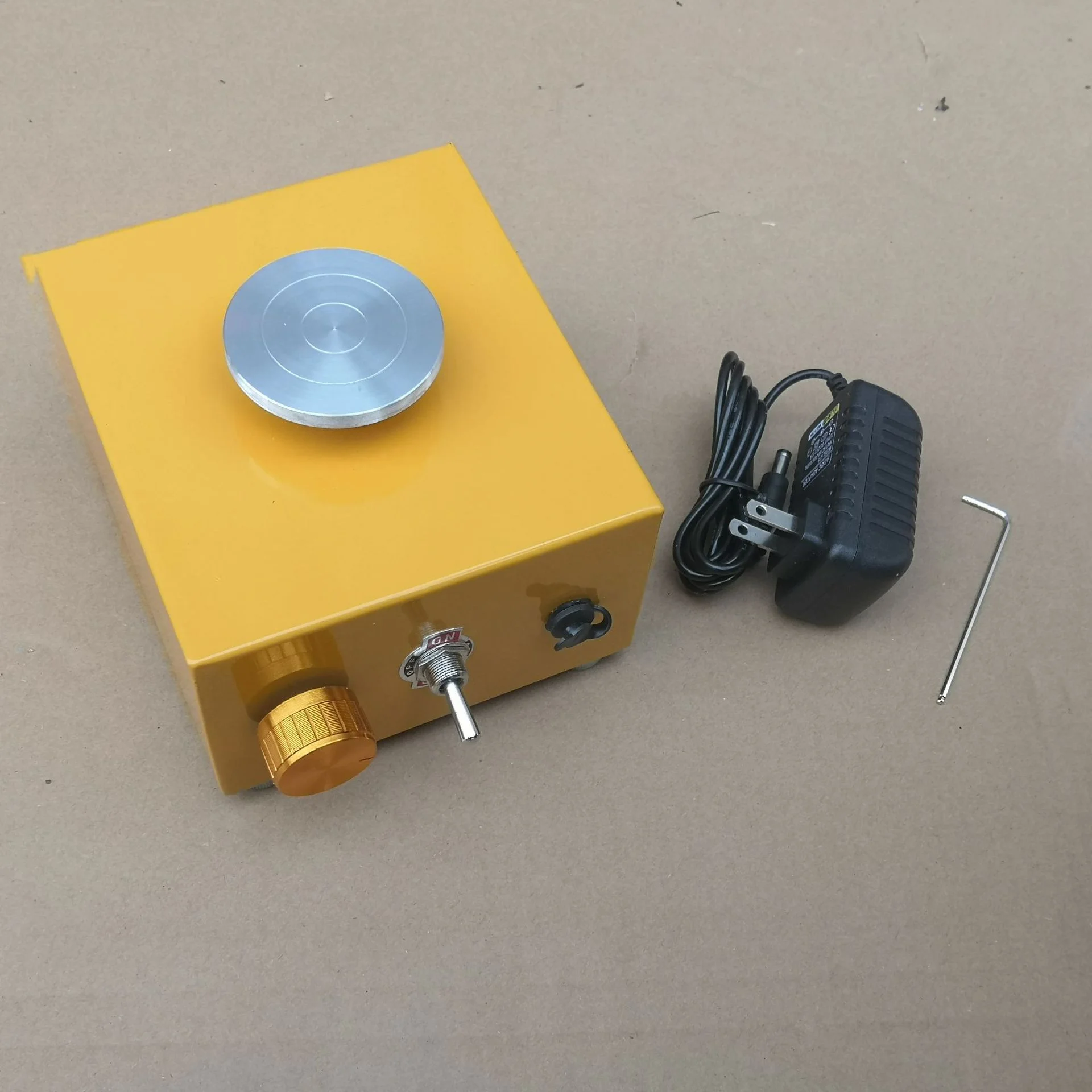 DIY Clay Tool with Tray for Ceramics Work Clay Arts&Crafts  Electric Pottery Wheel Mini Clay Making Pottery Forming Machine