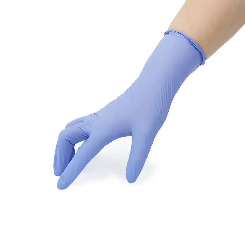 Titanfine Disposable Large Blue Medium 9 Inches Rubber Nitrile Gloves For Industrial