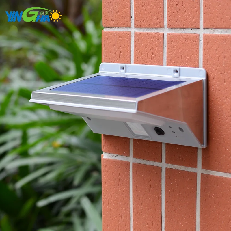 21 светодиод, 5 Вт, на солнечной батарее, водонепроницаемый наружный светильник для безопасности, беспроводная настенная лампа с датчиком движения