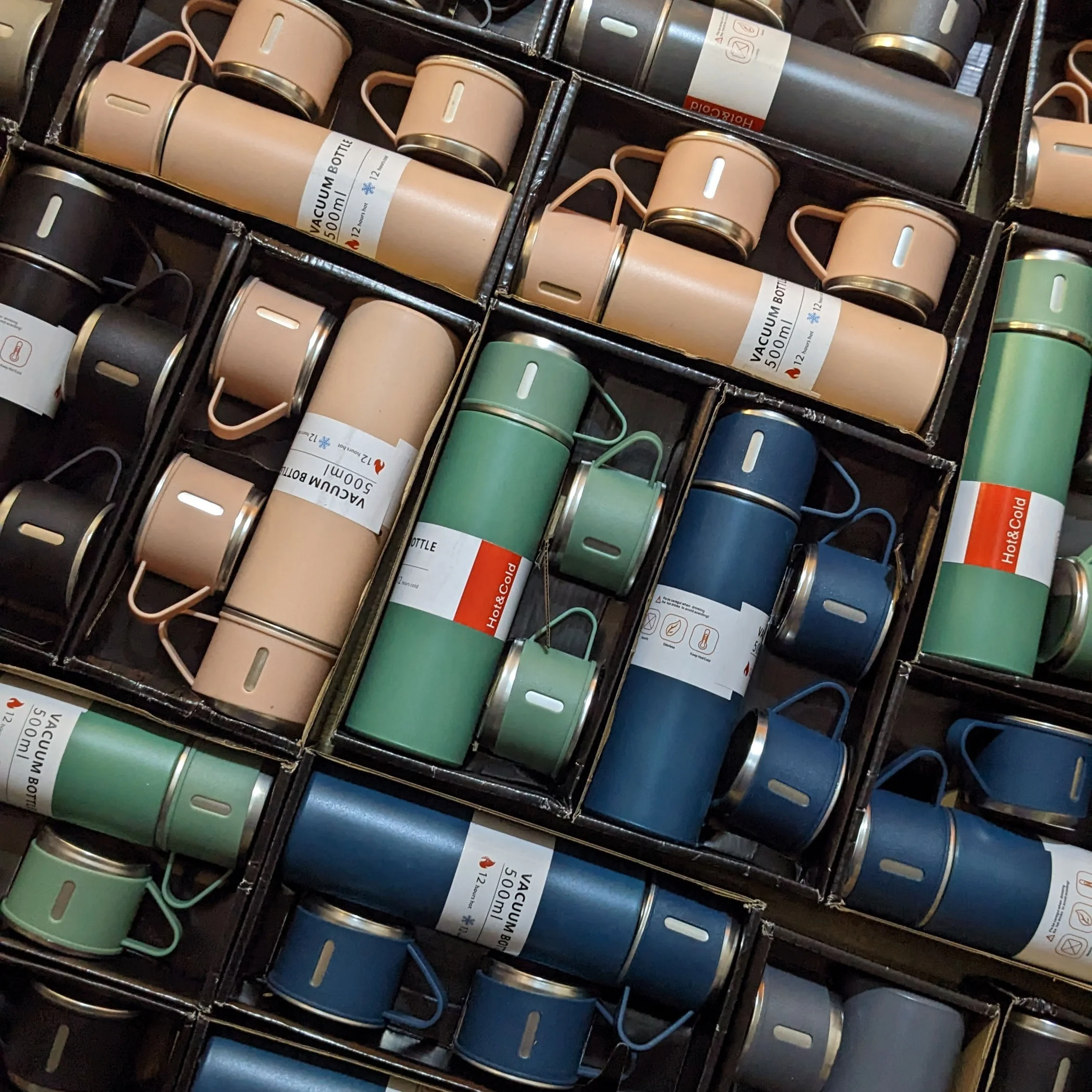 Business Stainless Steel Vacuum Flask Thermos thermos Vacuum flask stainless steel water bottle gift set with 2 cup