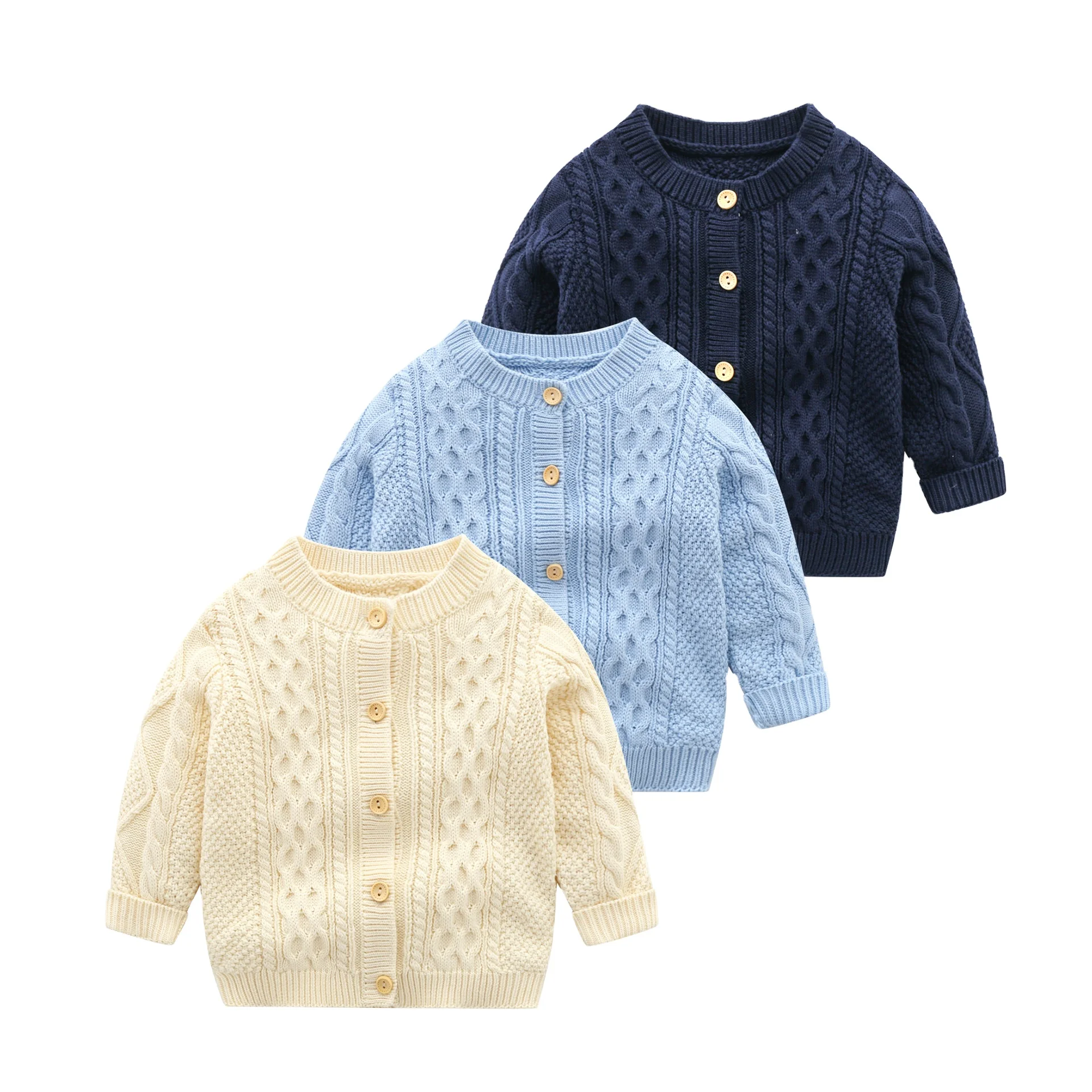
Leesourcing best selling GOTS certified organic cotton knitted baby sweater cardigan v neck cardigan sweater 