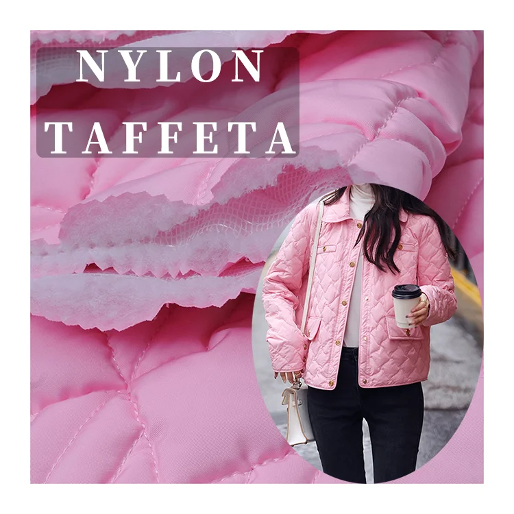 100% nylon 20d 400t nylon taffeta fabric thin tracksuit fabric waterproof taffeta fabric for down jacket clothing