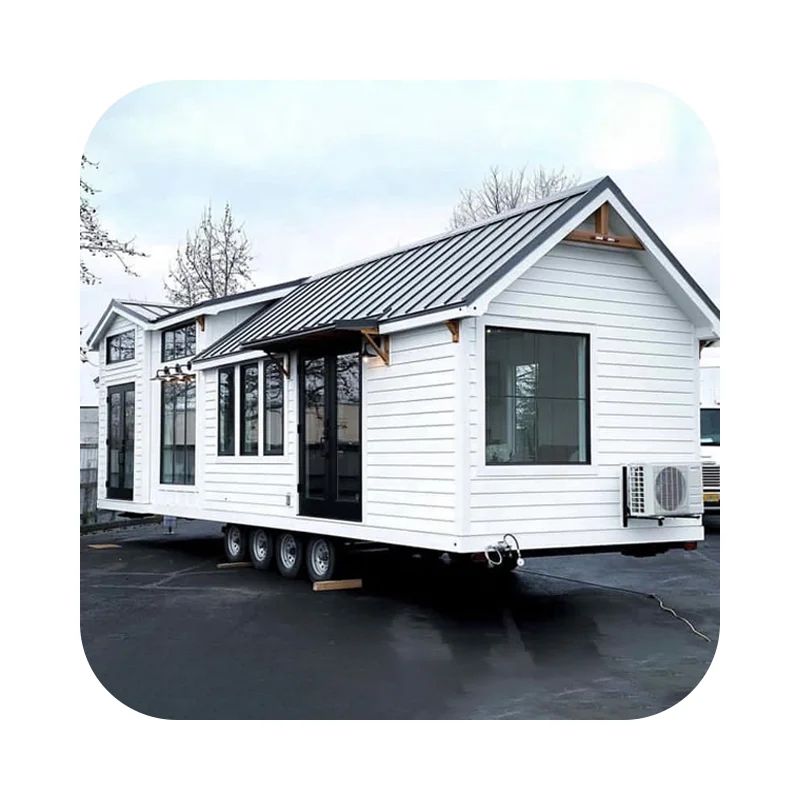Factory-Priced Mobile Tiny Home Complete Travel Trailer Container Houses Ready to Move in-on Wheels