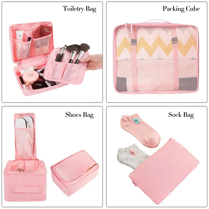 Manufacturers Custom Logo Size Multi Purpose Garment Duffle Packing Storage And Shoe Bag Kit Luggage Travel Organiser Bag Set