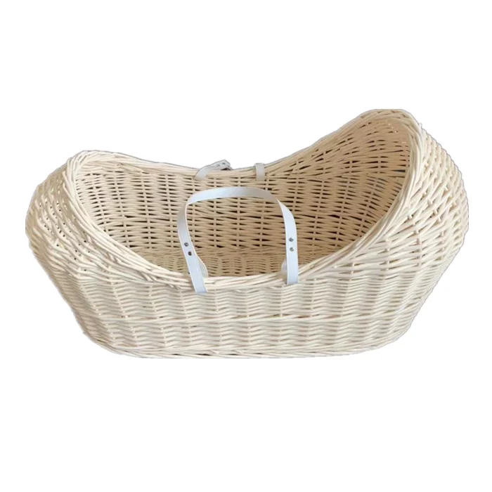 High quality new born baby basket baby sleeping moses basket  straw baby wicker bassinet (62317342243)