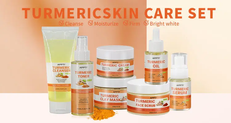 100% Pure Natural Organic facial skin care turmeric clay mask turmeric vitamin c clay mask