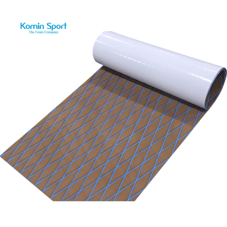 Marine Boat Yacht RV EVA Foam Diamond Pattern Teak Decking Sheet double layer CNC carving