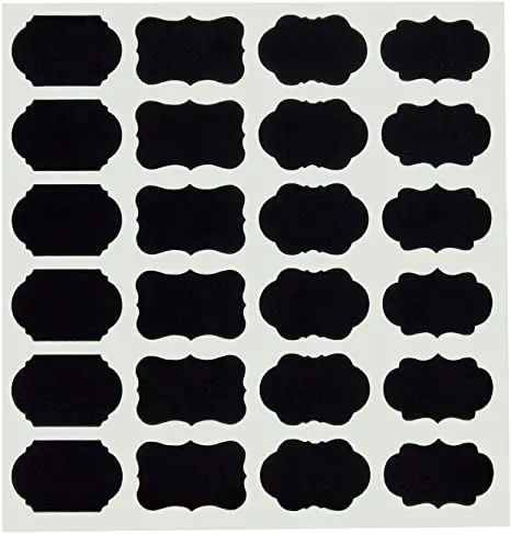 Black Removable Waterproof Chalkboard Labels for jars Storage Bins Bottle Labels pantry spice labels