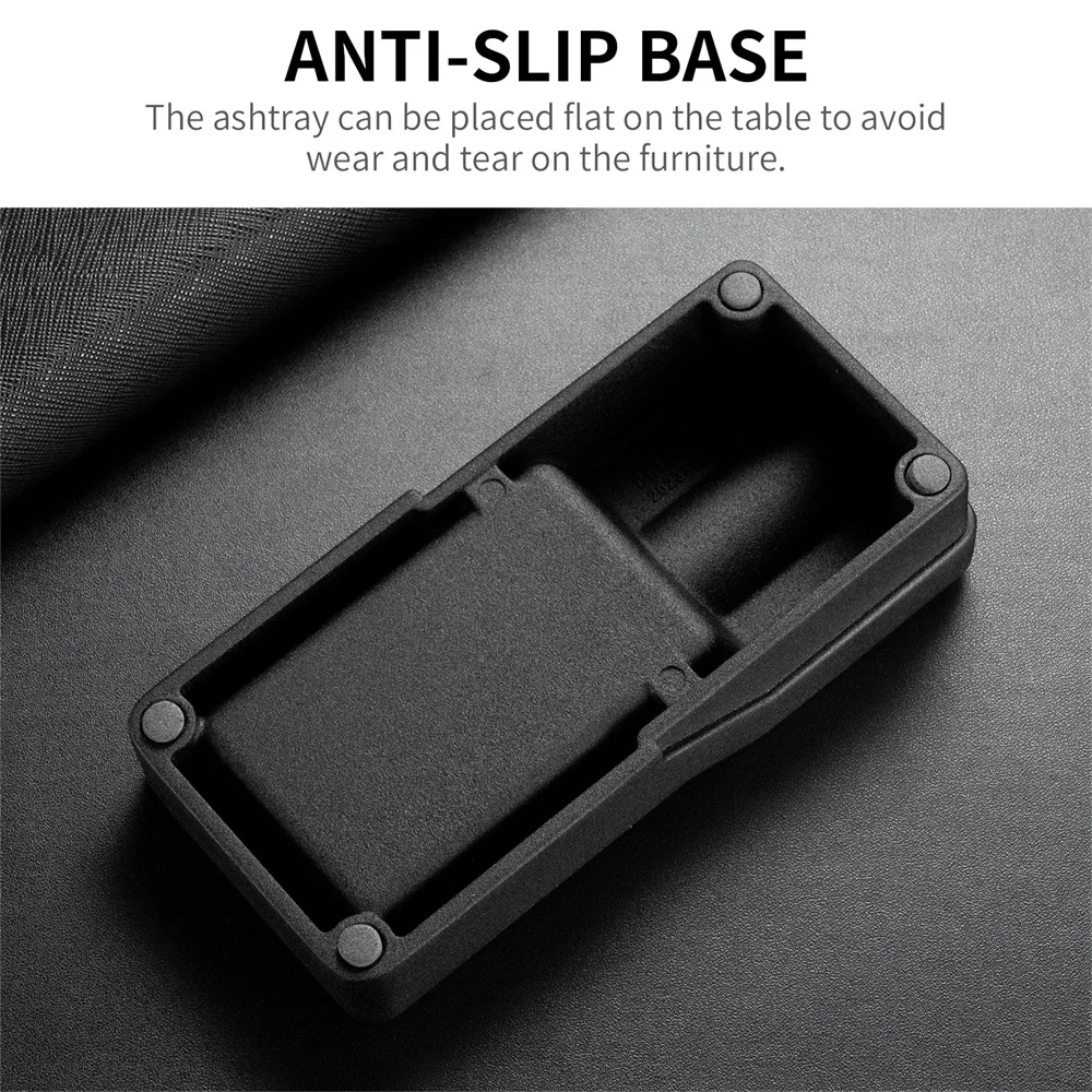 CIGARLOONG Customizable Logo Modern Creative Frosted Texture Zinc Alloy Large Diameter Square Portable Cigar Ashtray