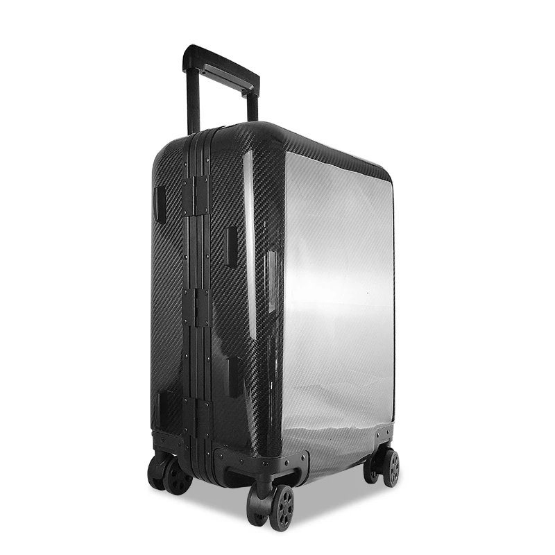 wholesale luxury  carbon fiber carry on cabin suitcase set luggage trolley travel bag with TSA lock