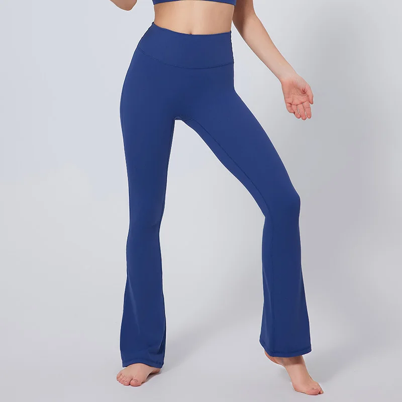 Gym Wear logo High Waist Flared Yoga Pants Solid Color Fitness Women Butt Lifting Sports Flared Yoga Leggings bootcut leggings