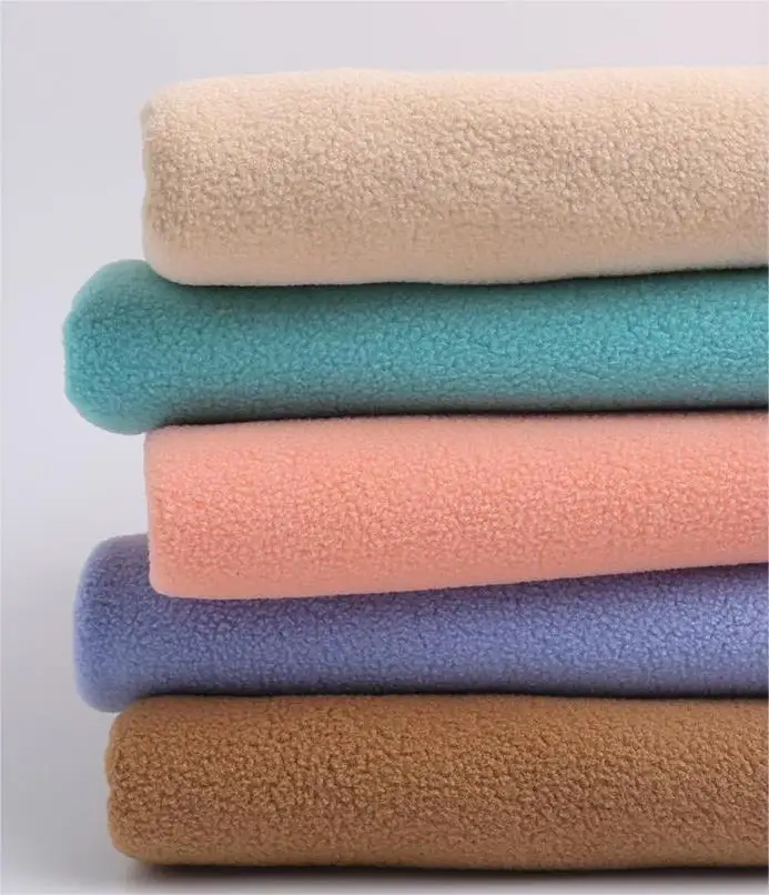 Environmental 100 recycle polyester polar fleece fabric softshell fabric