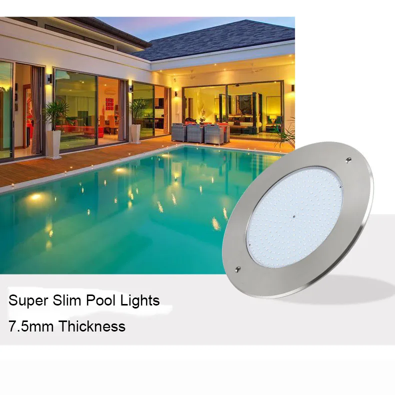 42W 12v rgb stainless steel underwater lights IP68 wall mounted led pool lights