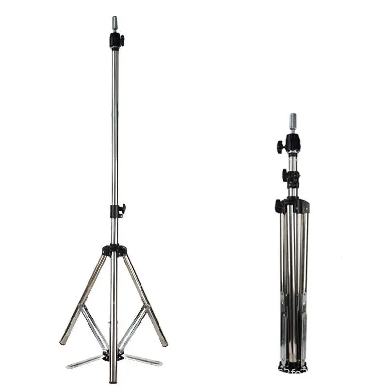 Hairdresser Training Mannequin Head Holder Metal Adjustable Wig Tripod Stand For Hair Making
