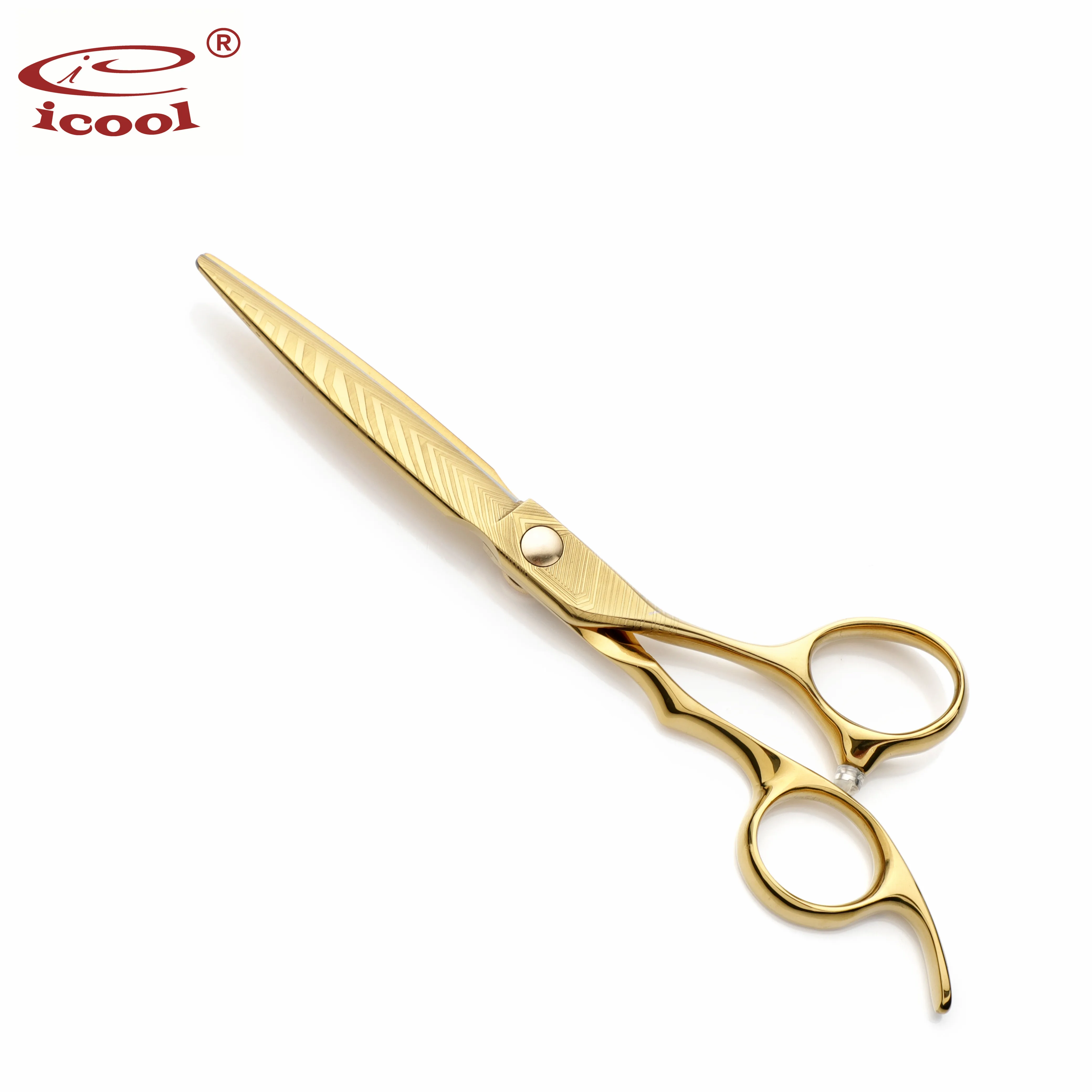 Professional Hair Cutting Scissors Set 6' Rose Gold Carven Scissors Kit