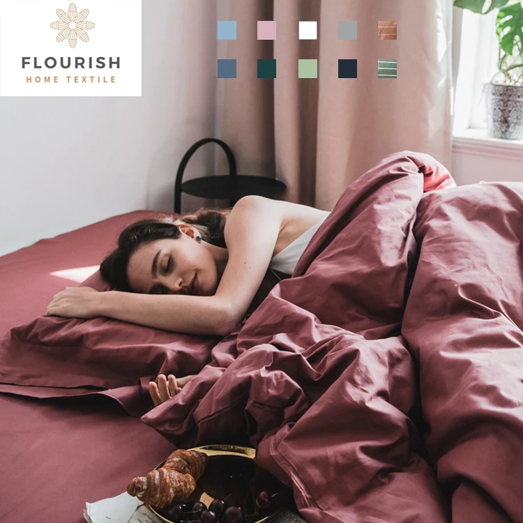 Flourish Dekbedovertrek Linen Housse De Couette Quilt Duvet Floral  100% Cotton Copper Duvet Cover Sale Comforter Set Bedding