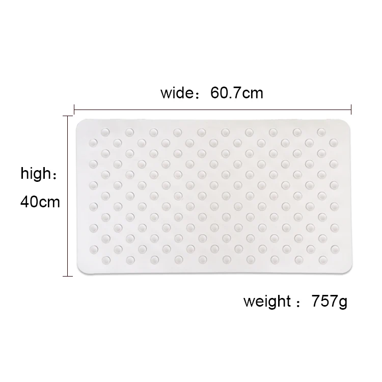 Custom Size Increases With Floor Friction Bottom Adsorption Strong Natural Latex Rubber Bath Mat Universal Bath
