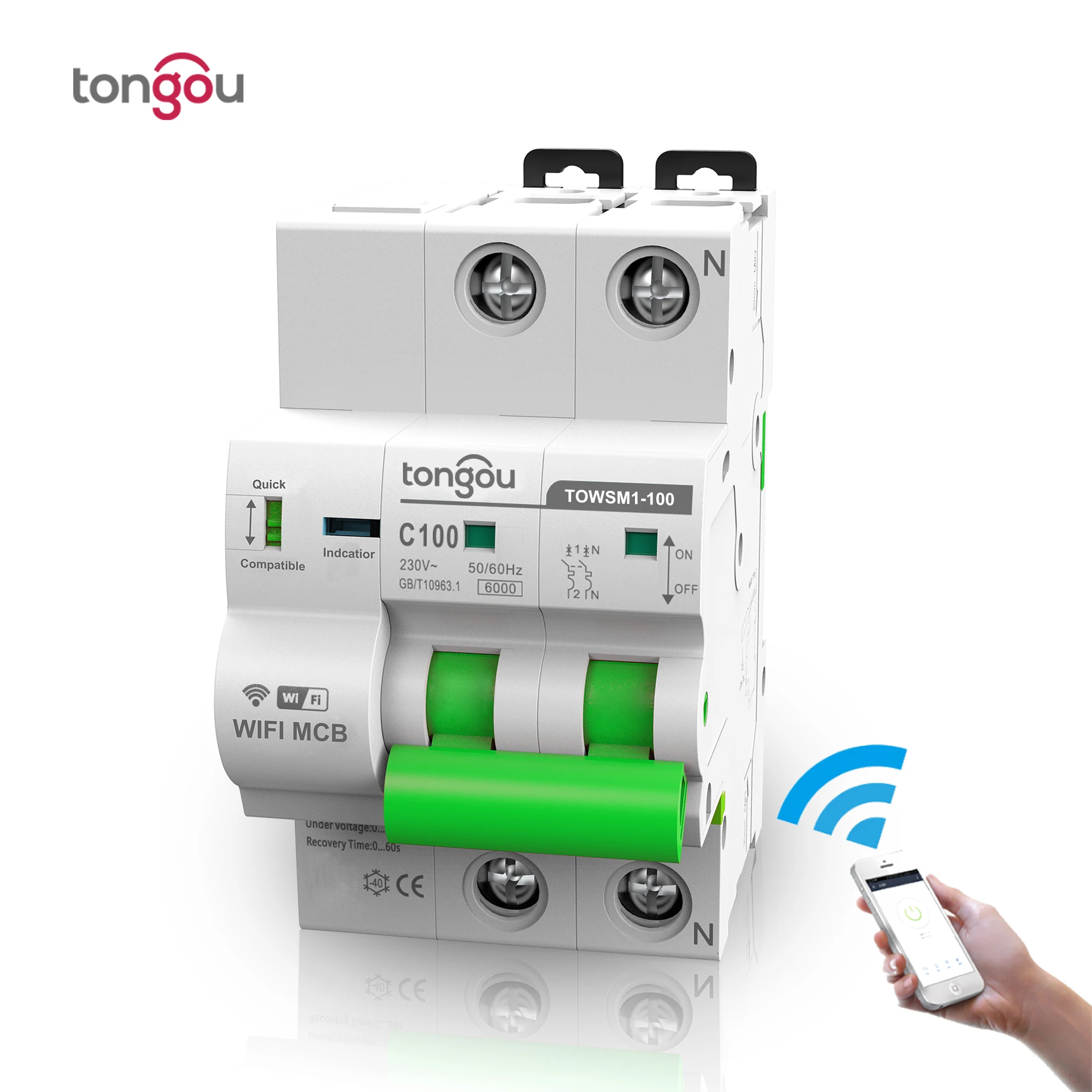 1P + N A WIFI таймер выключателя пульт дистанционного управления с защитой от перегрузки и перенапряжения/пониженного напряжения Интеллектуальный переключатель