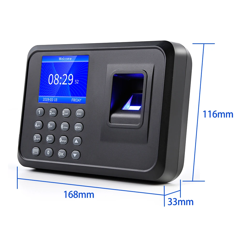 Spanish/Portuguese/Korea  Version  Fingerprint Time  Attendance  Machine  USB/Disk Biometric Recognition  For Business F01
