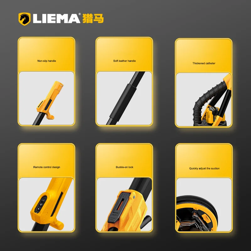 LIEMA 225SL  Putty Wall Drywall Electric Sanding Mmachine Folding Design LED Light Drywall Sand Wall Sander with Vacuum Cleaner