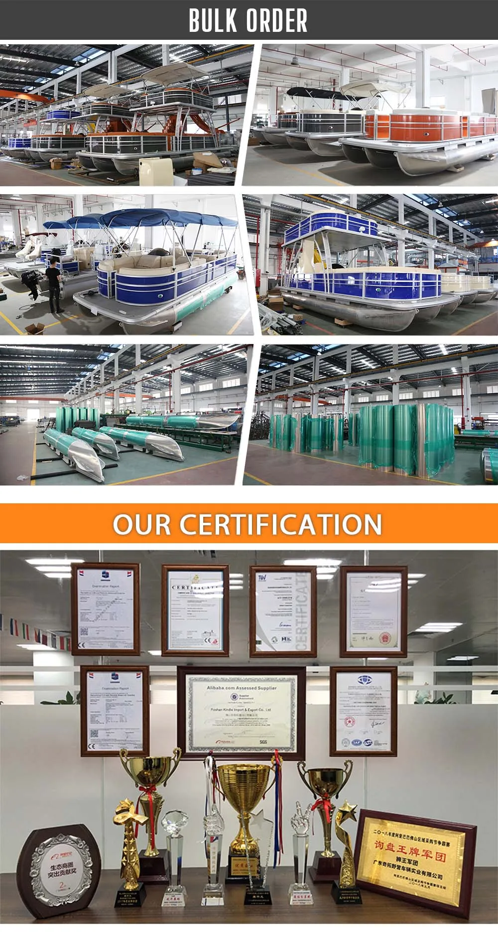 28ft 300HP Tritoon Pontoon Boat With Bathroom For Sale