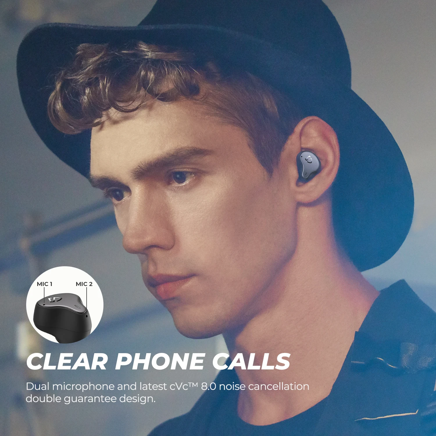 SoundsPEATS H1 Knowles Driver Hifi Bass Wireless Earphones Dual Microphones Flagship Earbuds CVC Noise Cancellation Headsets