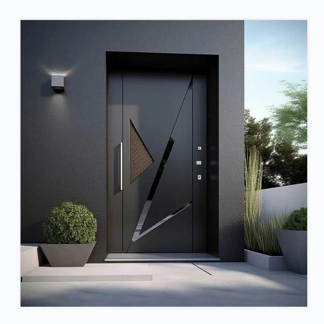 Stainless Steel Front Doors Entrance Metal Door English Style Entrance Door For Home