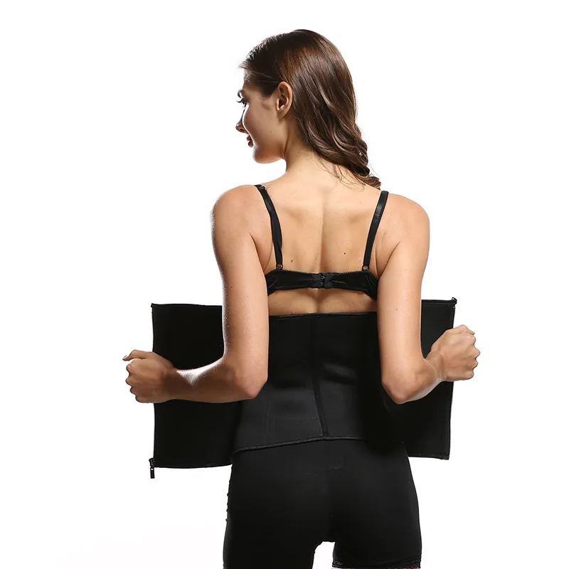  waist trainer with zipper Weight lifting slimming massage belt Traction retaining back support