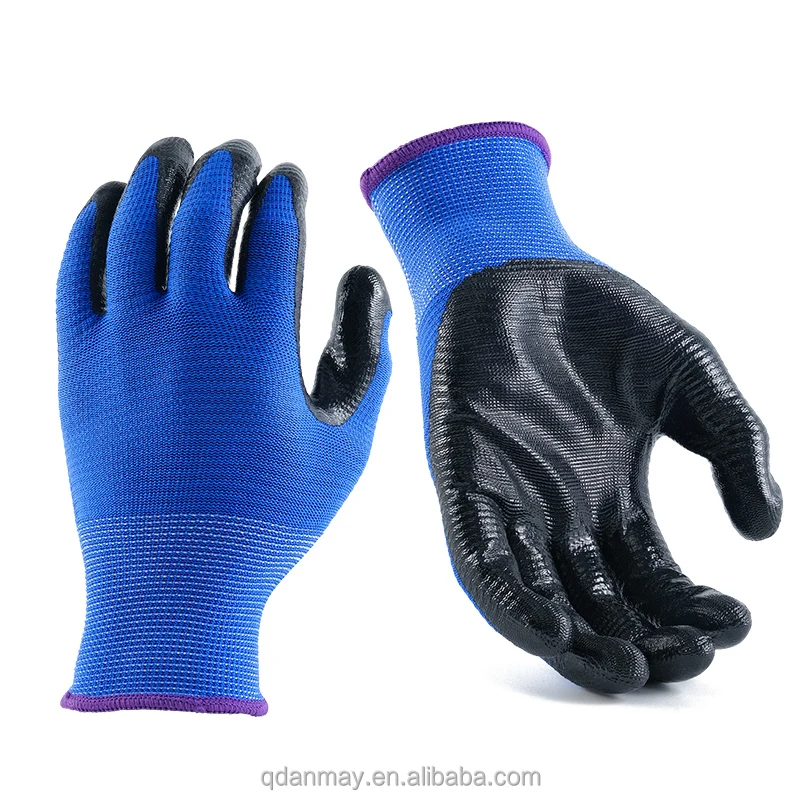 Промышленные защитные перчатки Guantes de Nitrilo с принтом зебры 13 калибра